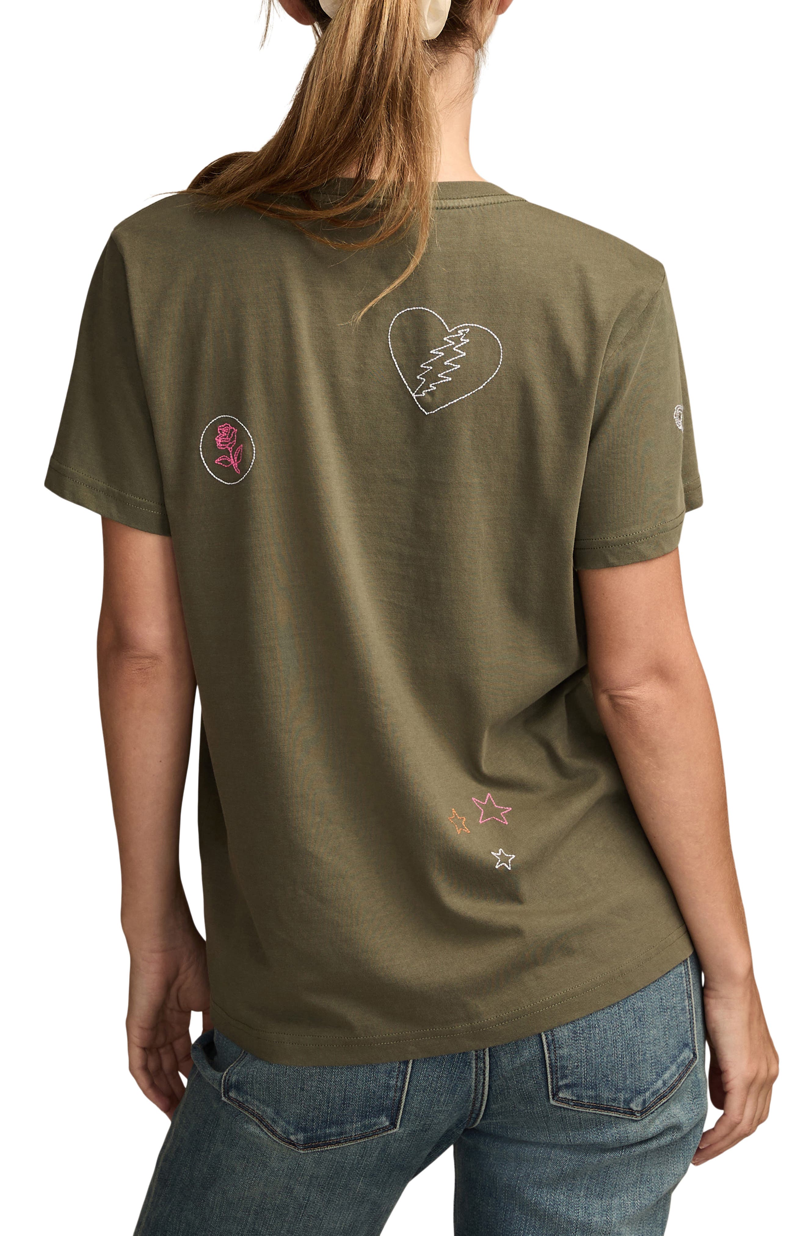 Grateful Dead Embroidered Cotton T-Shirt - image 2