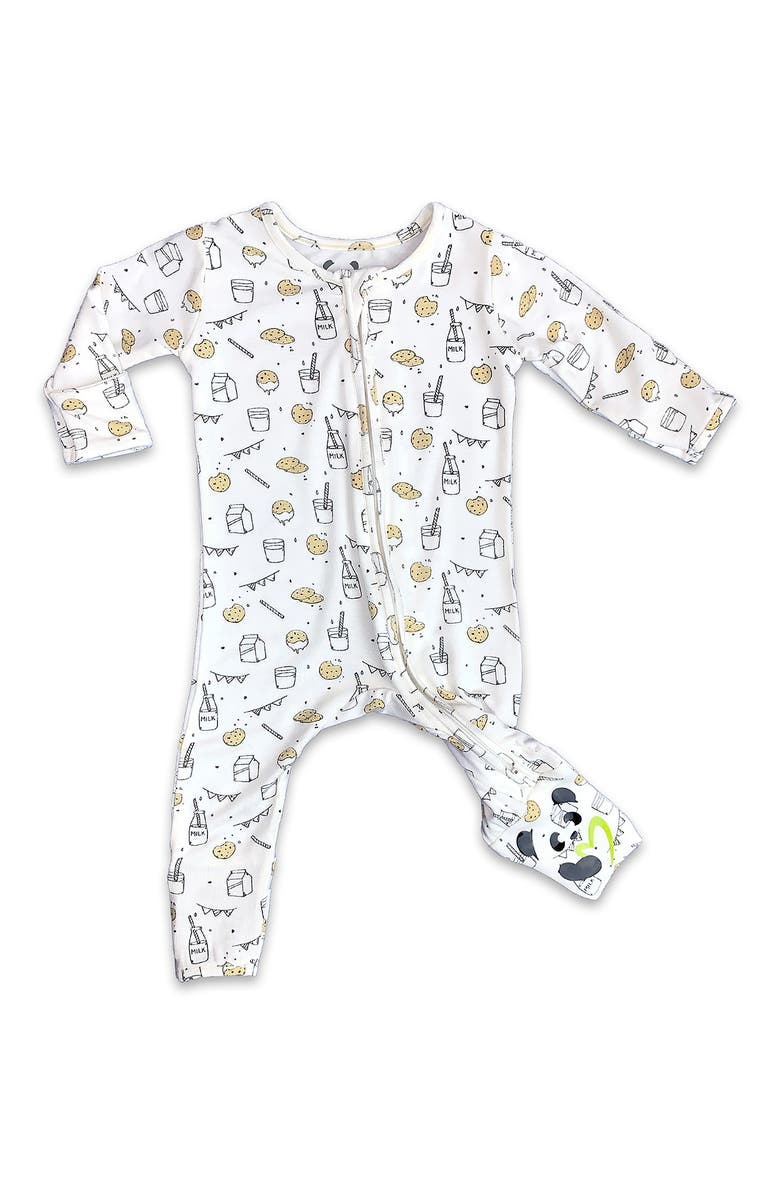 Bellabu Bear Kids' Milk & Cookies Convertible Footie Pajamas, Main, color, 