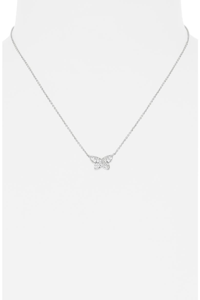 Lillia Crystal Butterfly Pendant Necklace, Alternate, color, RHOD WHITE CRYSTAL