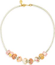 MELANIA CLARA Pastel Bead Charm Necklace