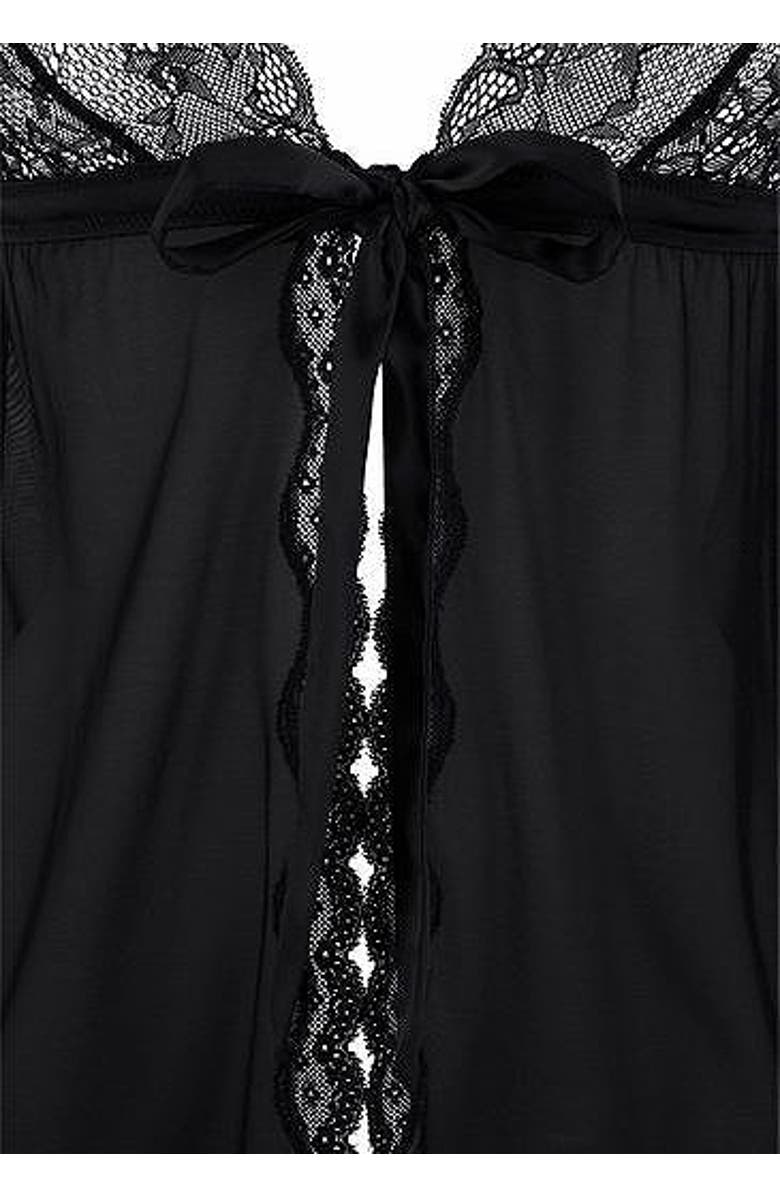 LASCANA Women's Tie Front Lace Babydoll, Alternate, color,