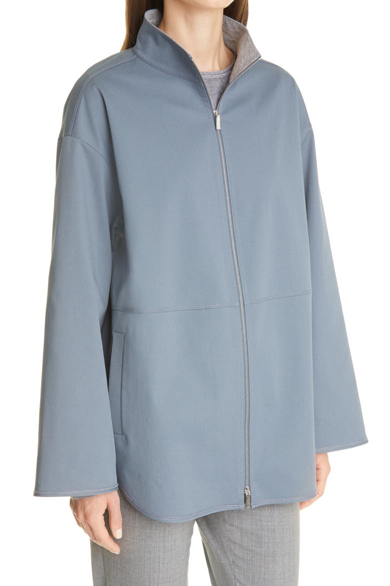 Ansel Stretch Cotton Jacket, Alternate, color, OCEANA