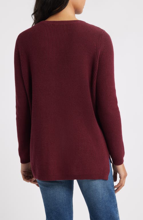 525 Emma High-low Sweater In Purple