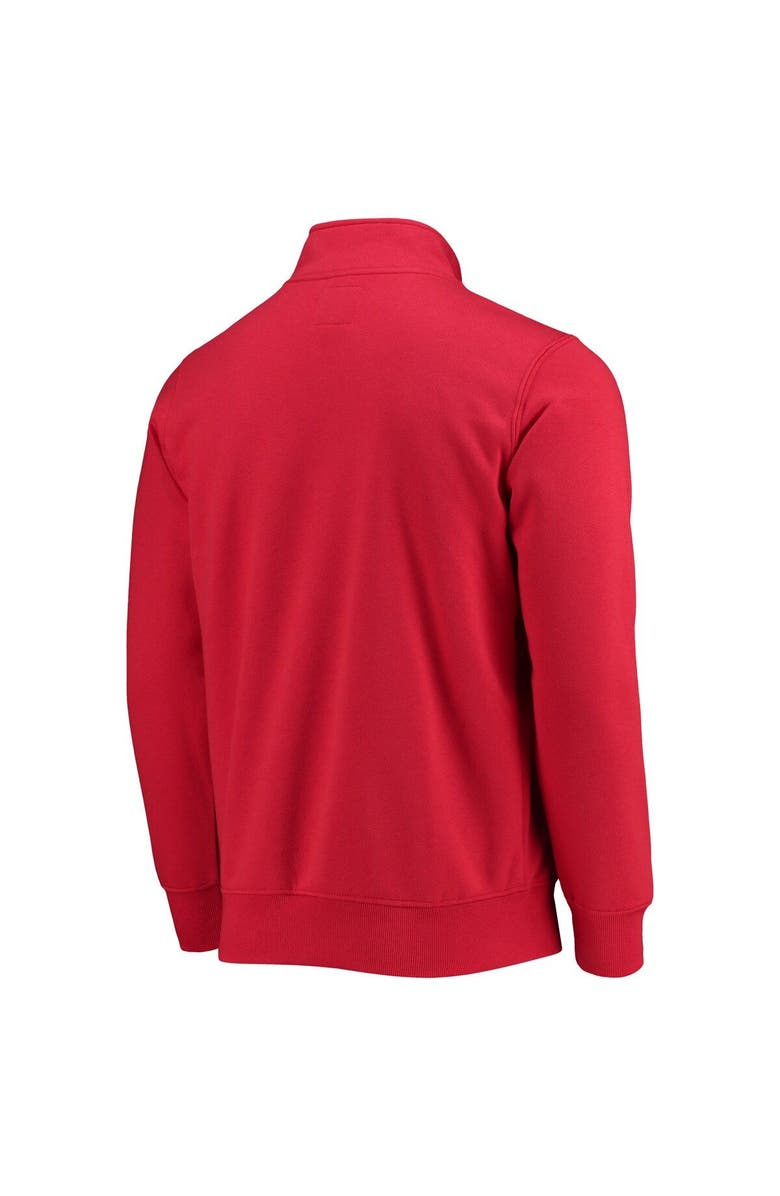 STARTER Men's Starter Red Atlanta Falcons Heisman Quarter-Zip Jacket, Alternate, color, 