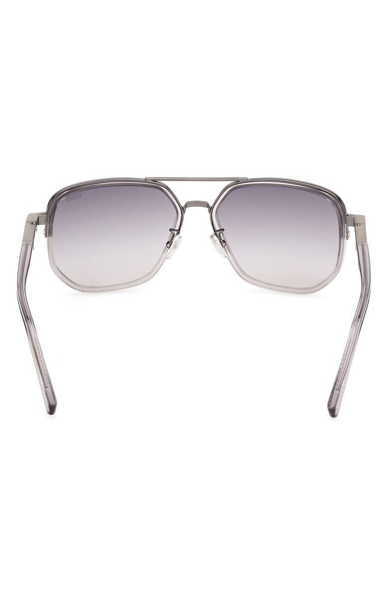 ZEGNA 56mm Navigator Polarized Sunglasses, Alternate, color,