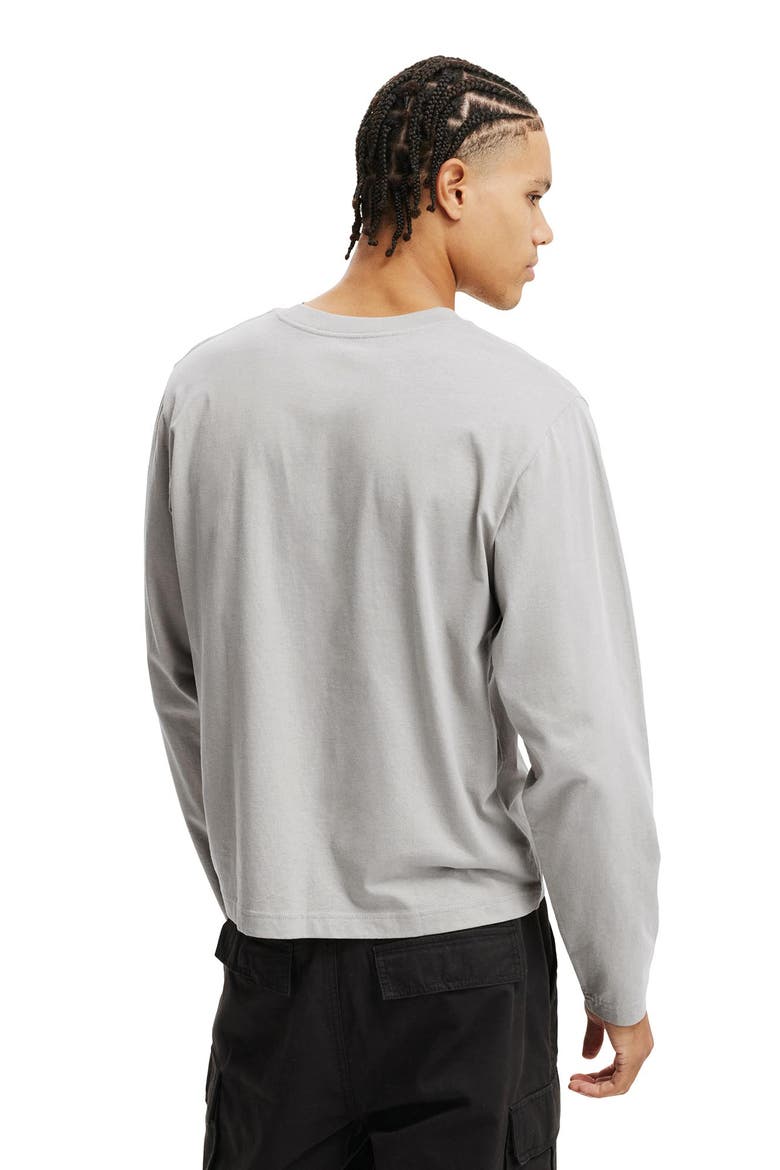 Men's Cropped Fit Long Sleeve, Alternate, color, Overcast Grey