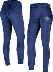 CONCEPTS SPORT Women's Concepts Sport Navy Seattle Sounders FC Intermission Velour Cuffed Pants