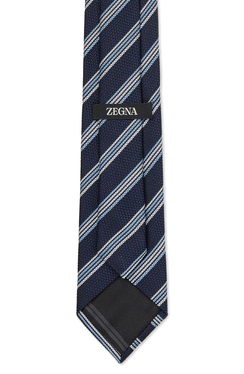 ZEGNA TIES Stripe Silk Tie, Alternate, color, 