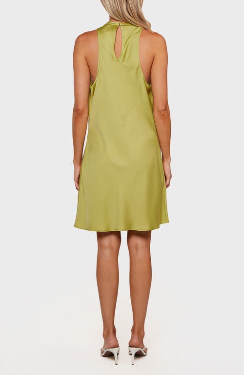 Matty M . Cowl Neck Minidress In Green
