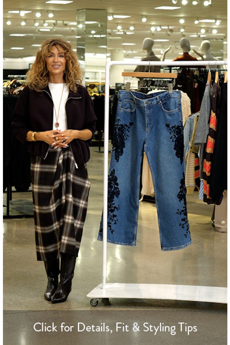 Lea Beaded Cropped Straight Leg Jeans video