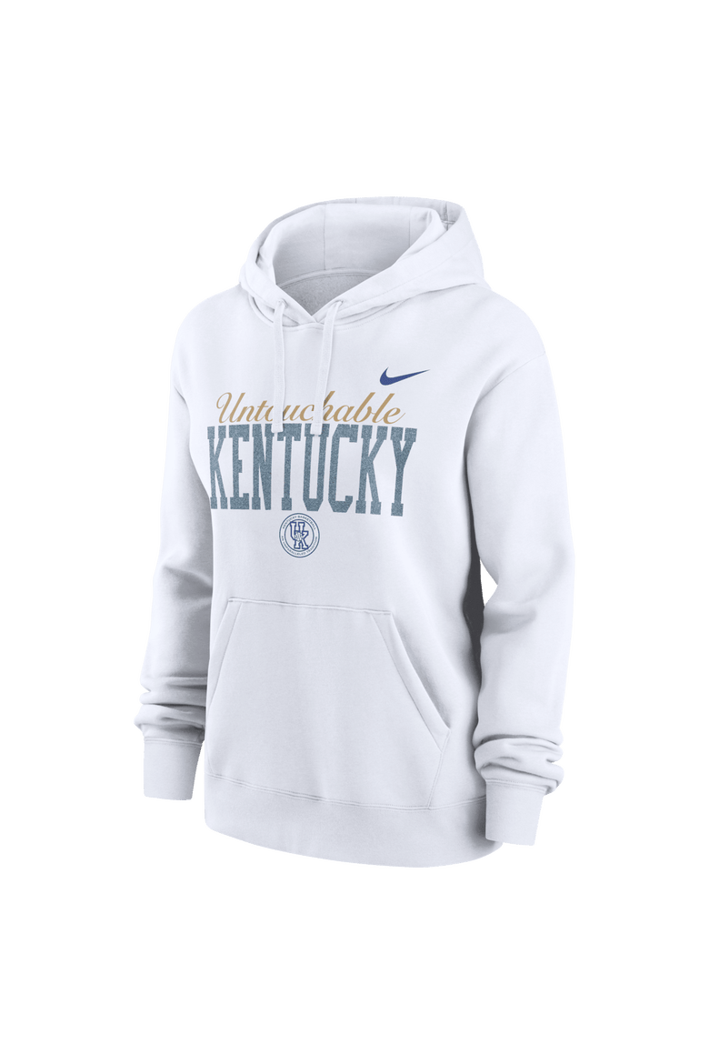 Women's Nike White Kentucky Wildcats Club Fleece Hoodie, Alternate, color, White