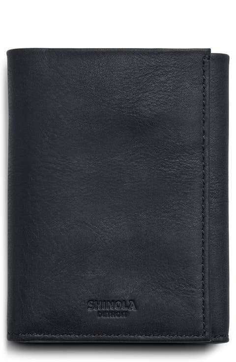 RFID Leather Trifold Wallet