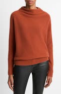 Vince Boiled Cashmere Funnel Neck Pullover
