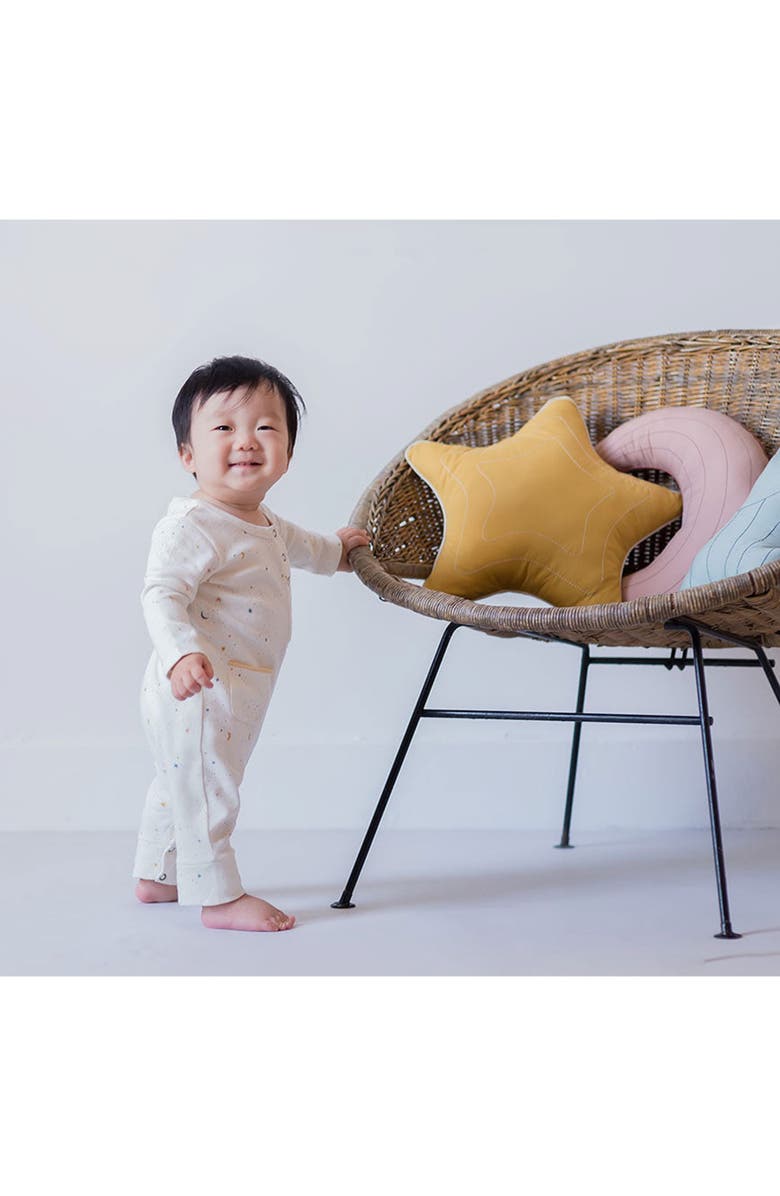 Pehr Print Long Sleeve Organic Cotton Romper, Alternate, color,