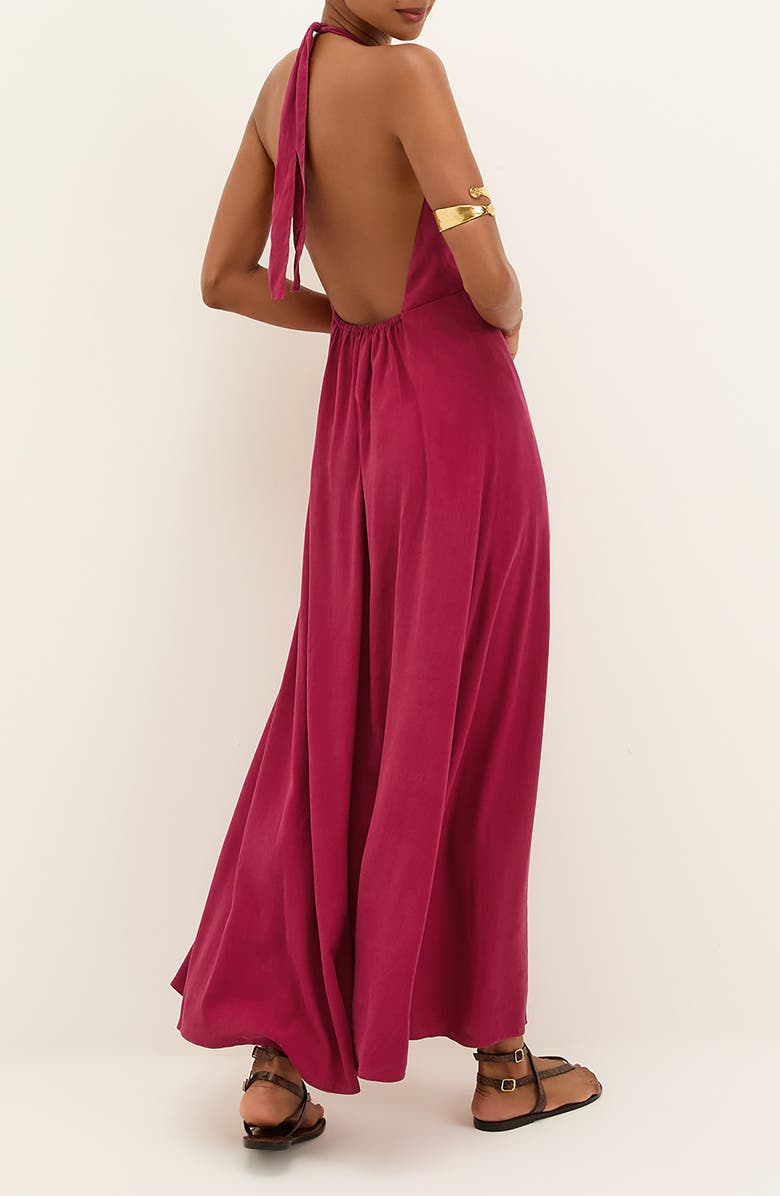 ViX Paula Hermanny Solid Joy Cover-Up Maxi Dress, Alternate, color, Pink