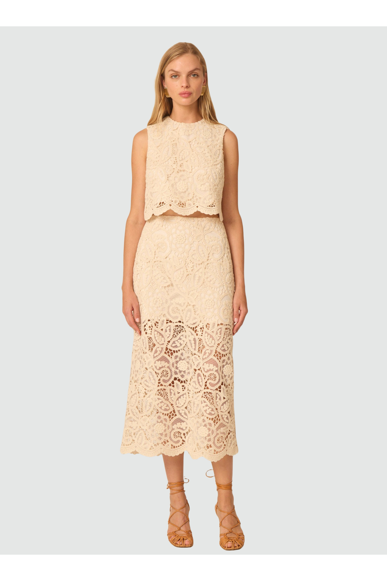 Rosa Skirt, Main, color, Lace embroidery