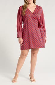 HARSHMAN Althea Long Sleeve Wrap Dress