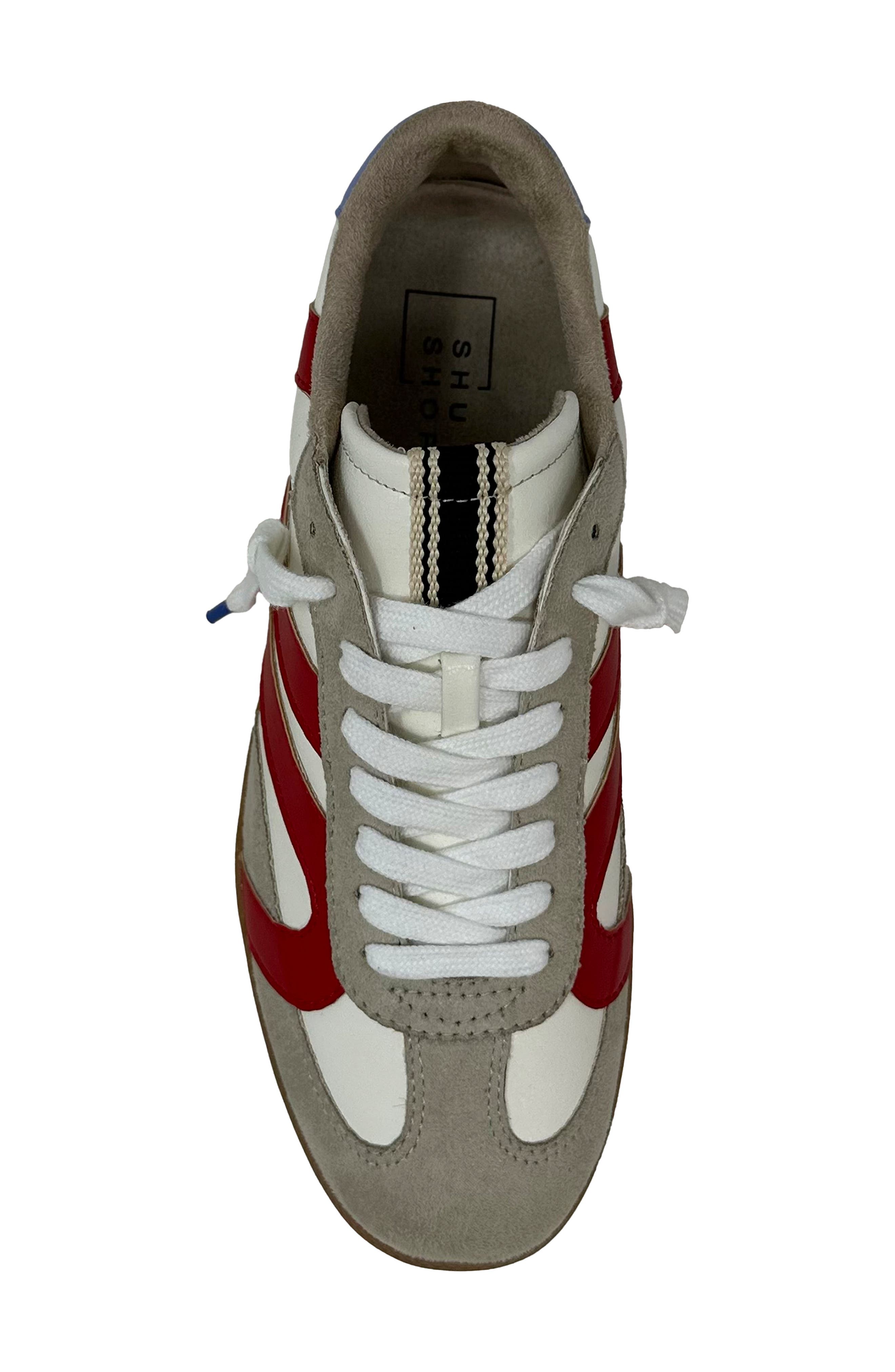 Sadie Sneaker, Alternate, color, RED