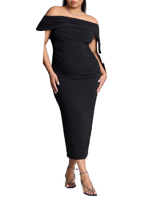 Off The Shoulder Cape Gown