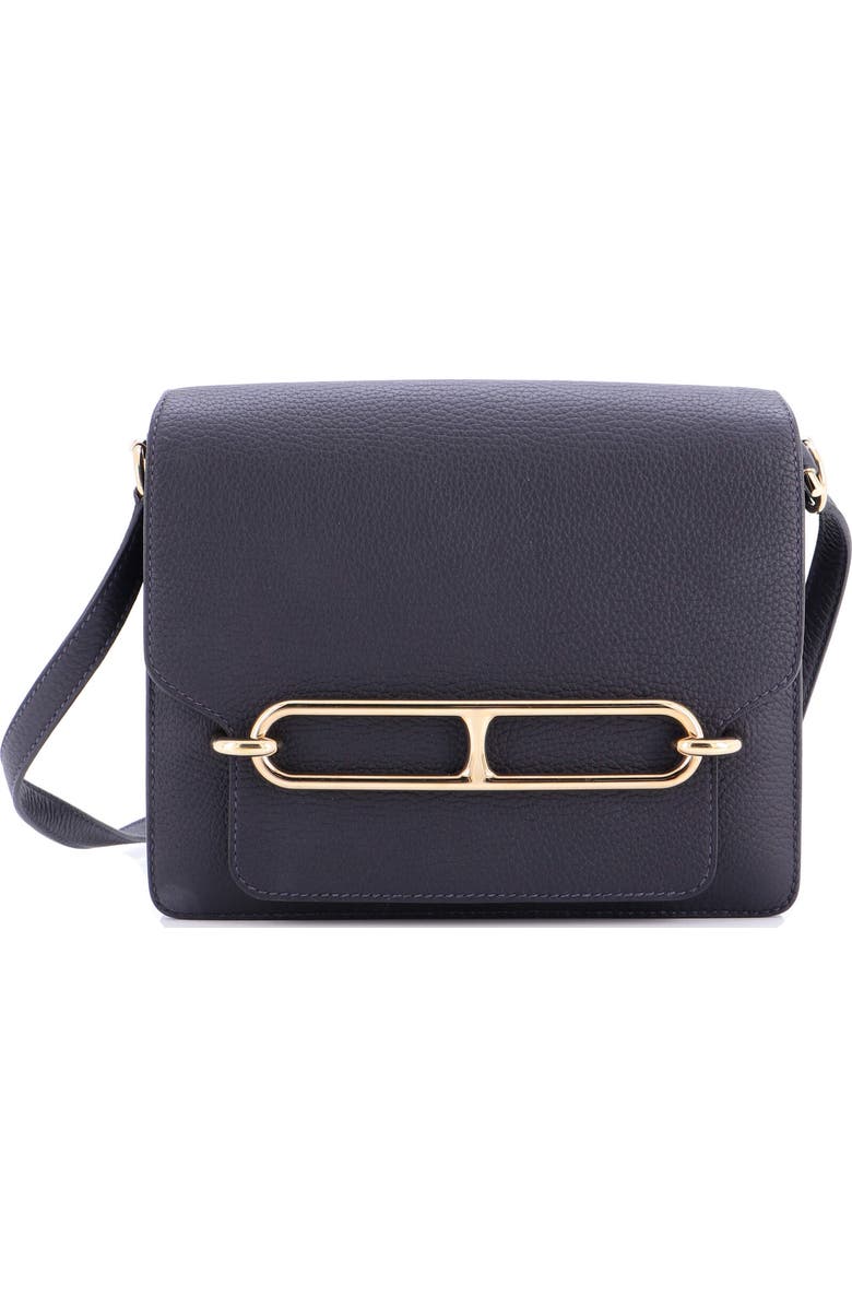 Pre-Owned Hermes Roulis Bag Clemence 23, Main, color, Bleu Nuit