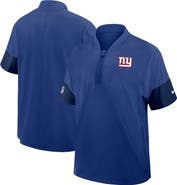 Nike Men's Nike Royal New York Giants Sideline Short Sleeve Quarter-Zip Coach Jacket