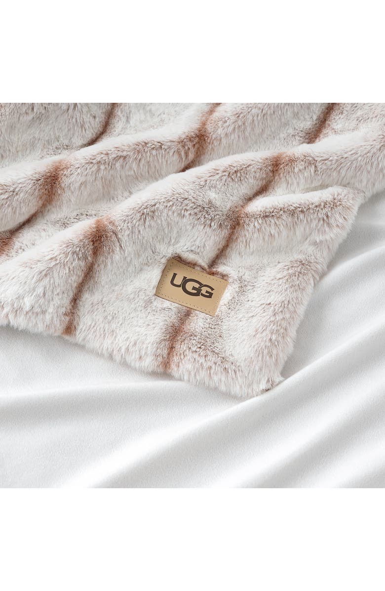 UGG<sup>®</sup> Stasia Faux Fur Throw Blanket, Alternate, color, Sandalwood