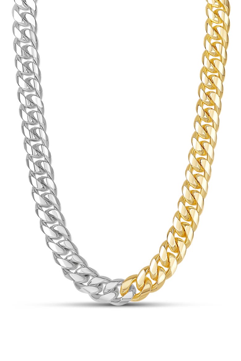 Tori Cuban Chain Choker Necklace, Main, color, GOLD/ SILVER