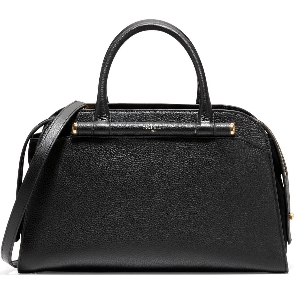 Cole Haan Medium Catherine Leather Satchel In Black