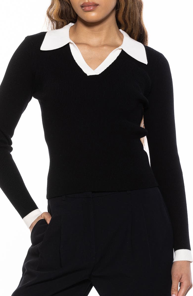 Alexia Admor Collar Knit Top, Main, color,