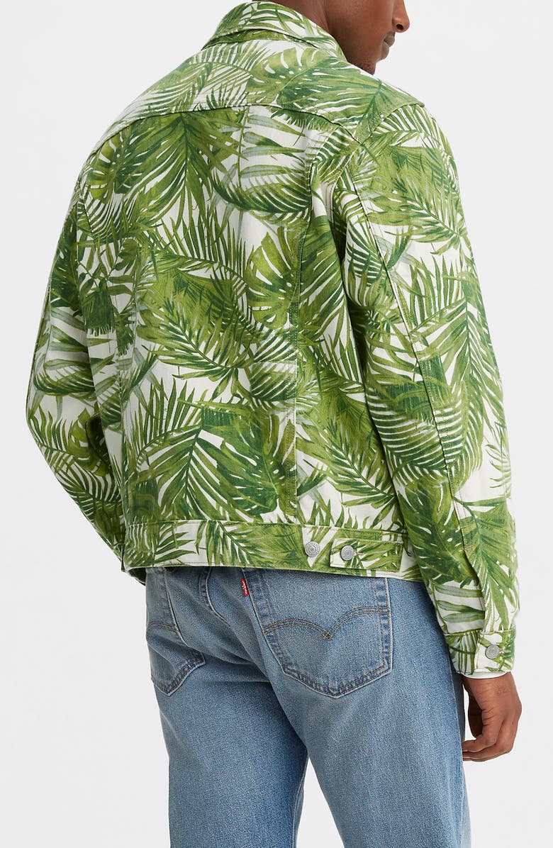 LEVIS PREMIUM Levi's<sup>®</sup> Premium Men's Vintage Fit Tropical Print Trucker Jacket, Alternate, color,