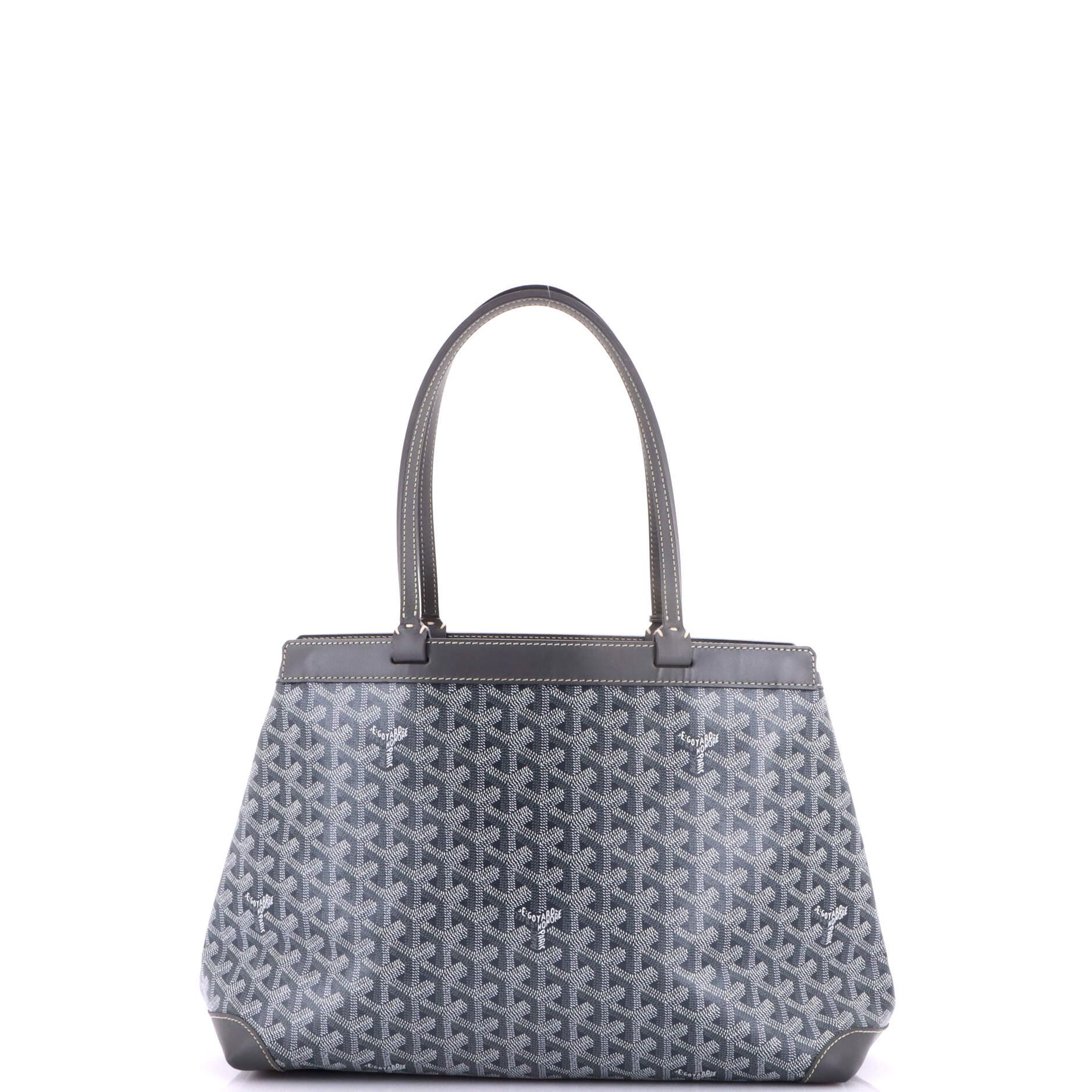 Pre-Owned Goyard Bellechasse Bag Coated Canvas PM, Alternate, color, Gray