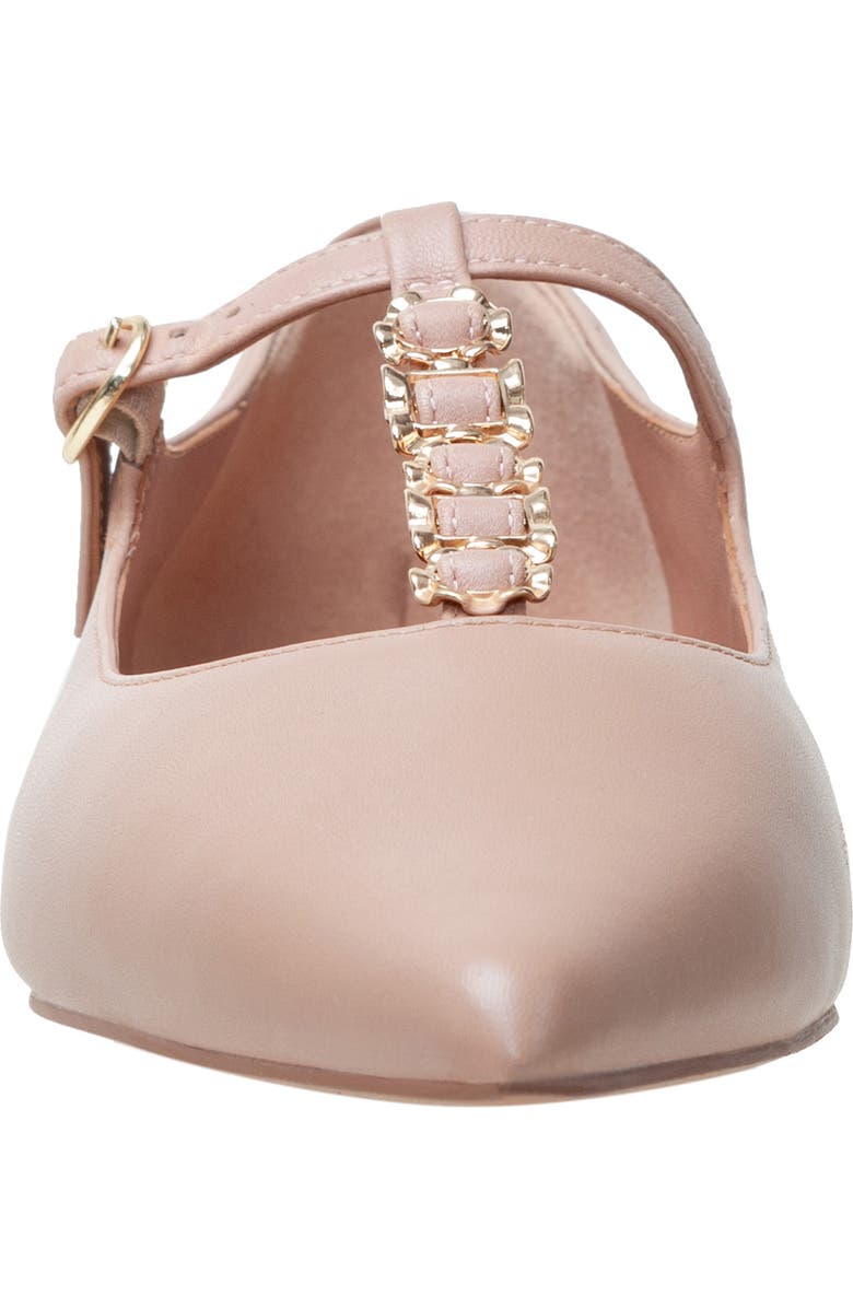 Linea Paolo Corinne Pointed Toe T-Strap Flat, Alternate, color, Blush