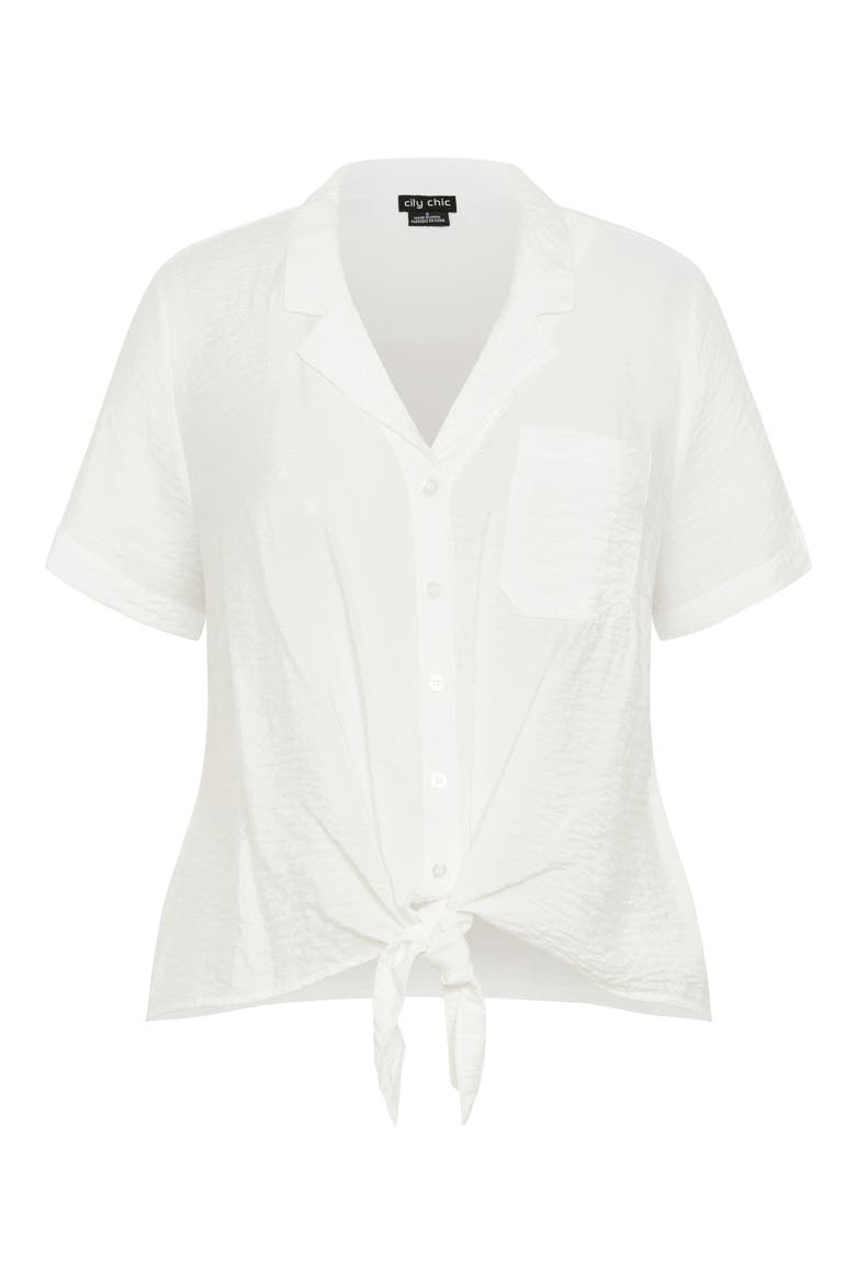 Kasbah Short Sleeve Button-Up Shirt, Alternate, color, IVORY