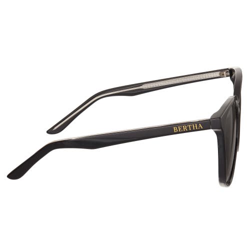 Shop Bertha Avery Polarized Sunglasses In Black/black