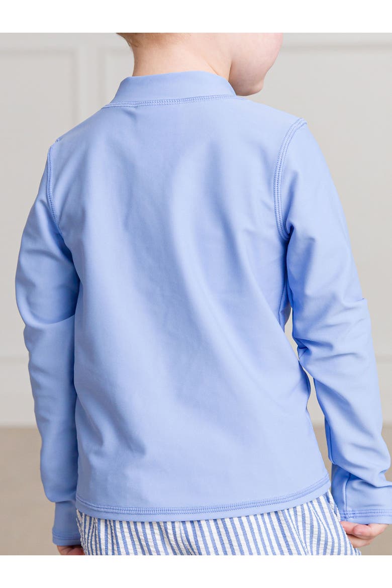 Unisex Long Sleeve Full Zip Rash Guard, Alternate, color, Periwinkle Blue