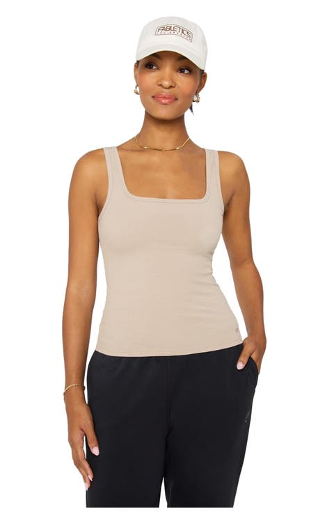 Women's Daily Rib Square Neck Tank