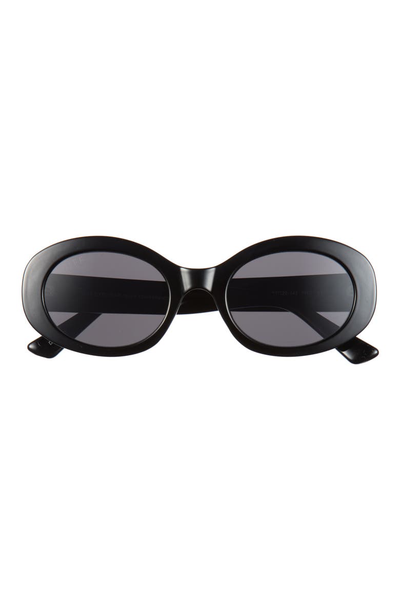Delaney 52mm Oval Sunglasses, Main, color, BLACK GREY