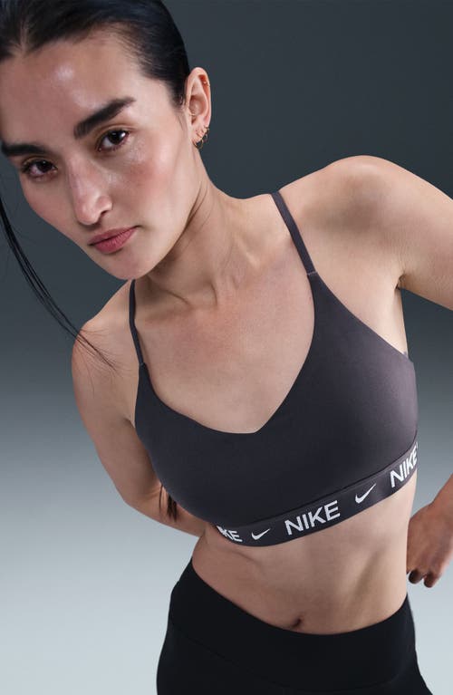 Nike Indy Light Support Padded Adjustable Sports Bra In Black