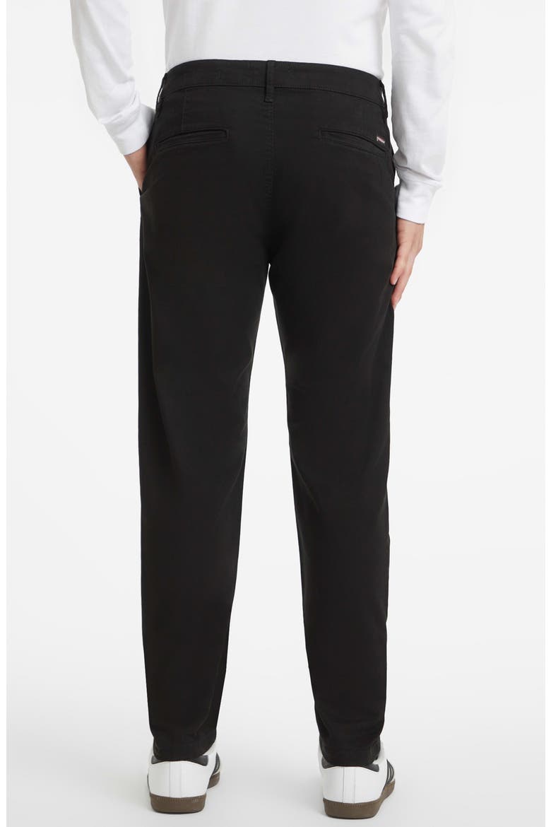 GJ Slim Straight Leg Cotton Twill Chinos, Alternate, color, JBLACK-BLACK