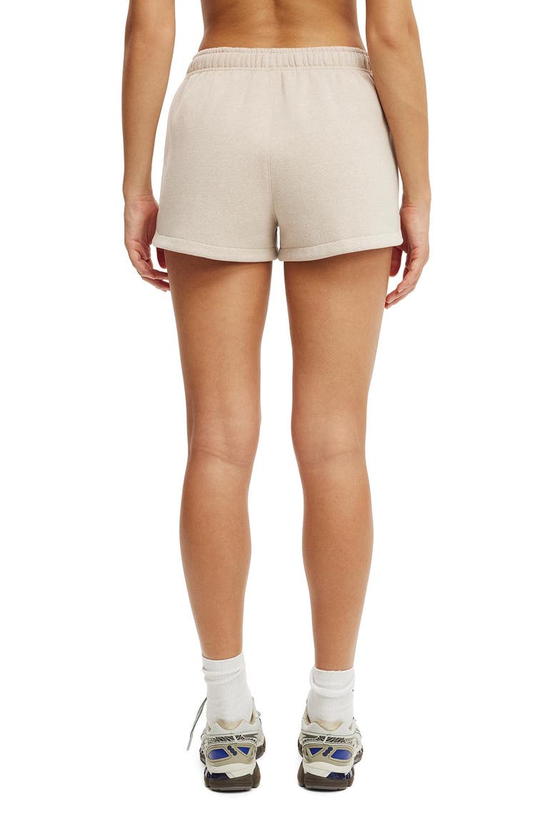 Women's Active Plush Classic Mini Short, Alternate, color, Sesame Marle