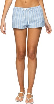 EDIKTED Birkley Stripe Pull-On Shorts