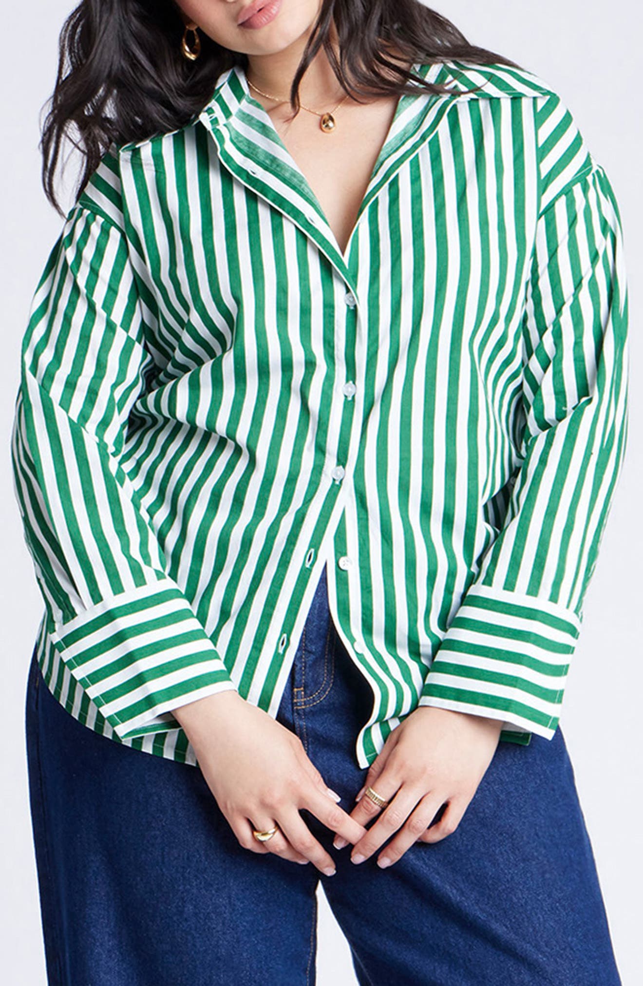 selected GREEN AND WHITE STRIPE