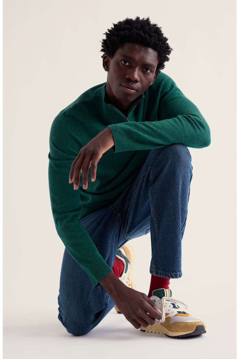 Prow Quarter Zip Merino Wool Blend Sweater, Alternate, color, THICKET