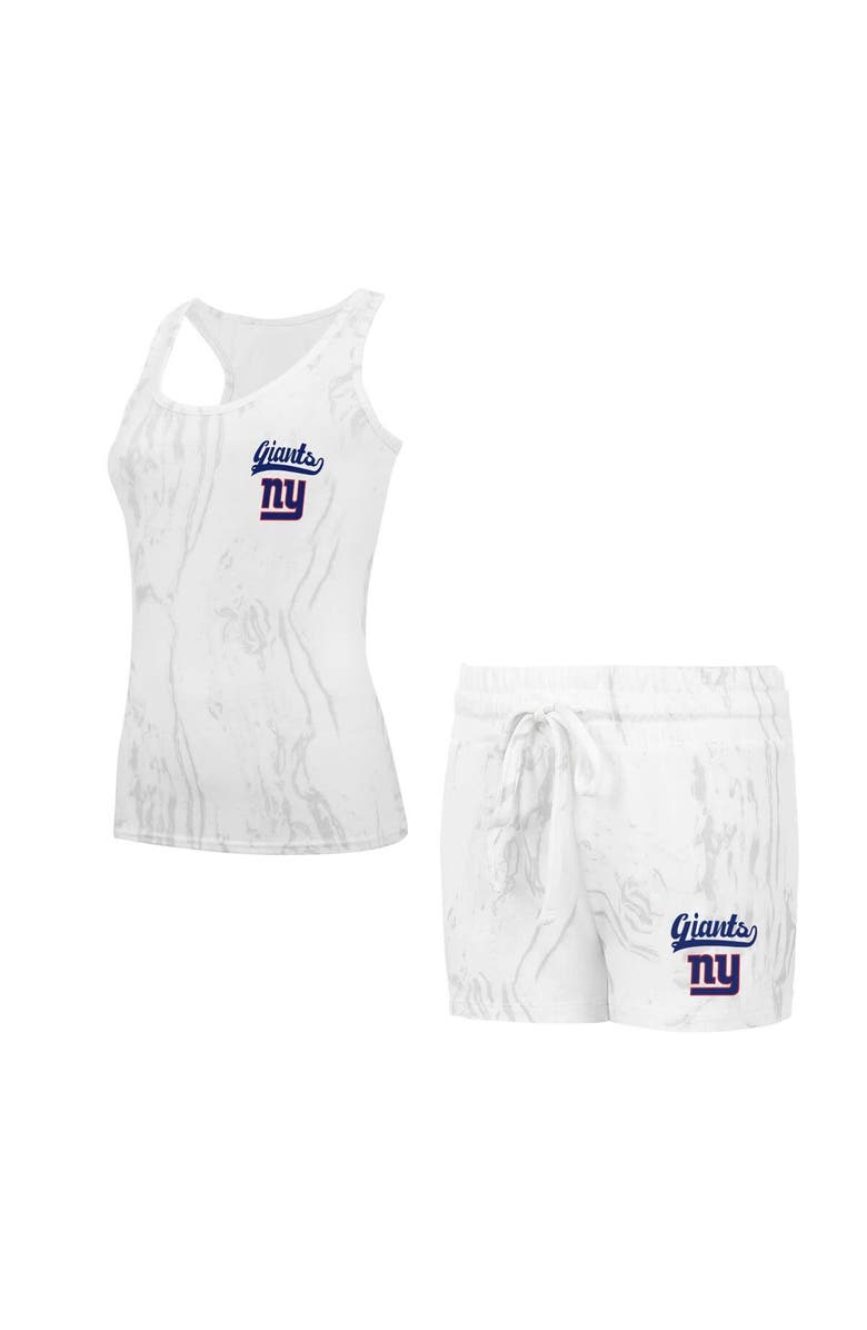 CONCEPTS SPORT Women's Concepts Sport New York Giants Quartz Hacci Knit Tank Top & Shorts Sleep Set, Alternate, color, Cream