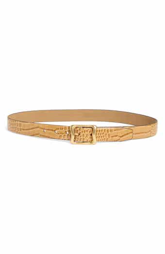 Tana Croc Embossed Leather Belt