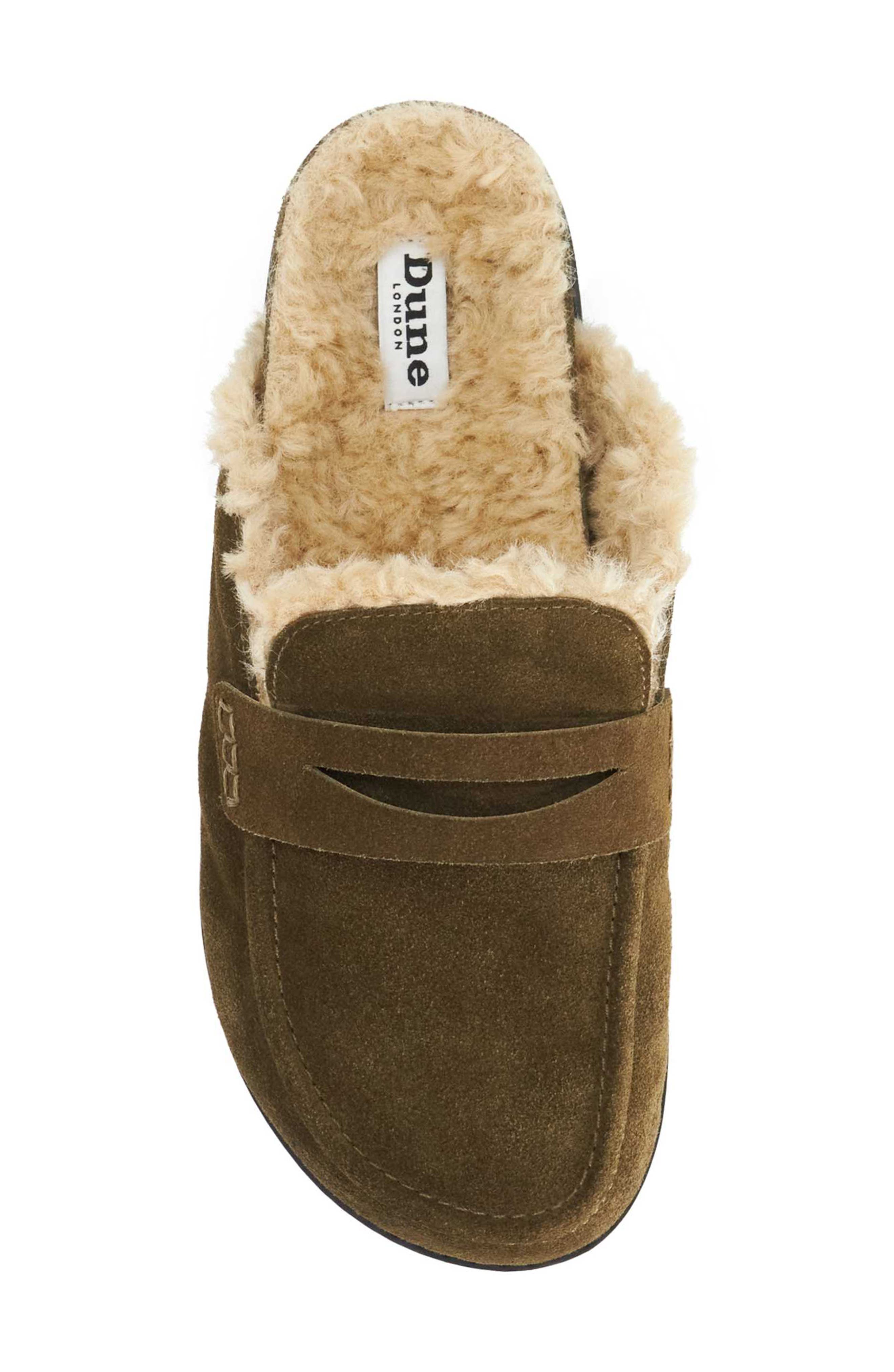 Goldy Faux Shearling Lined Mule, Alternate, color, KHAKI