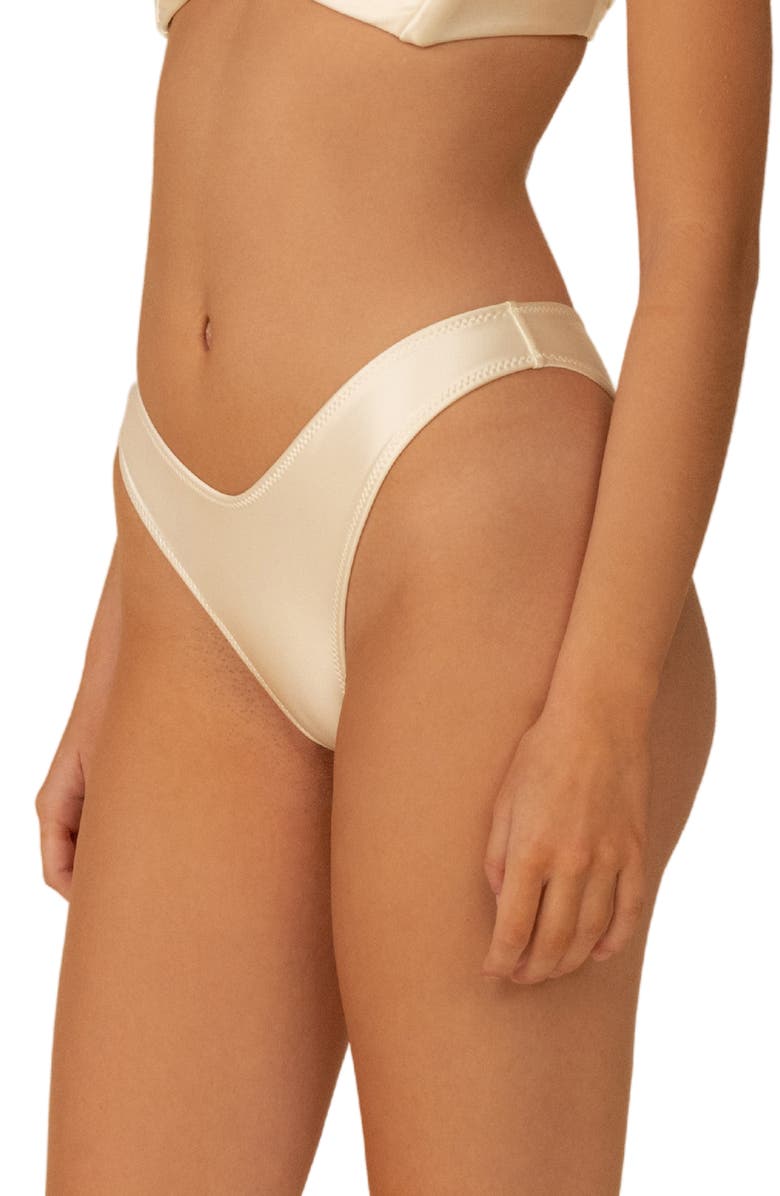 MONTCE Cream Silkie Lulu Bikini Bottoms, Alternate, color, Cream Silkie