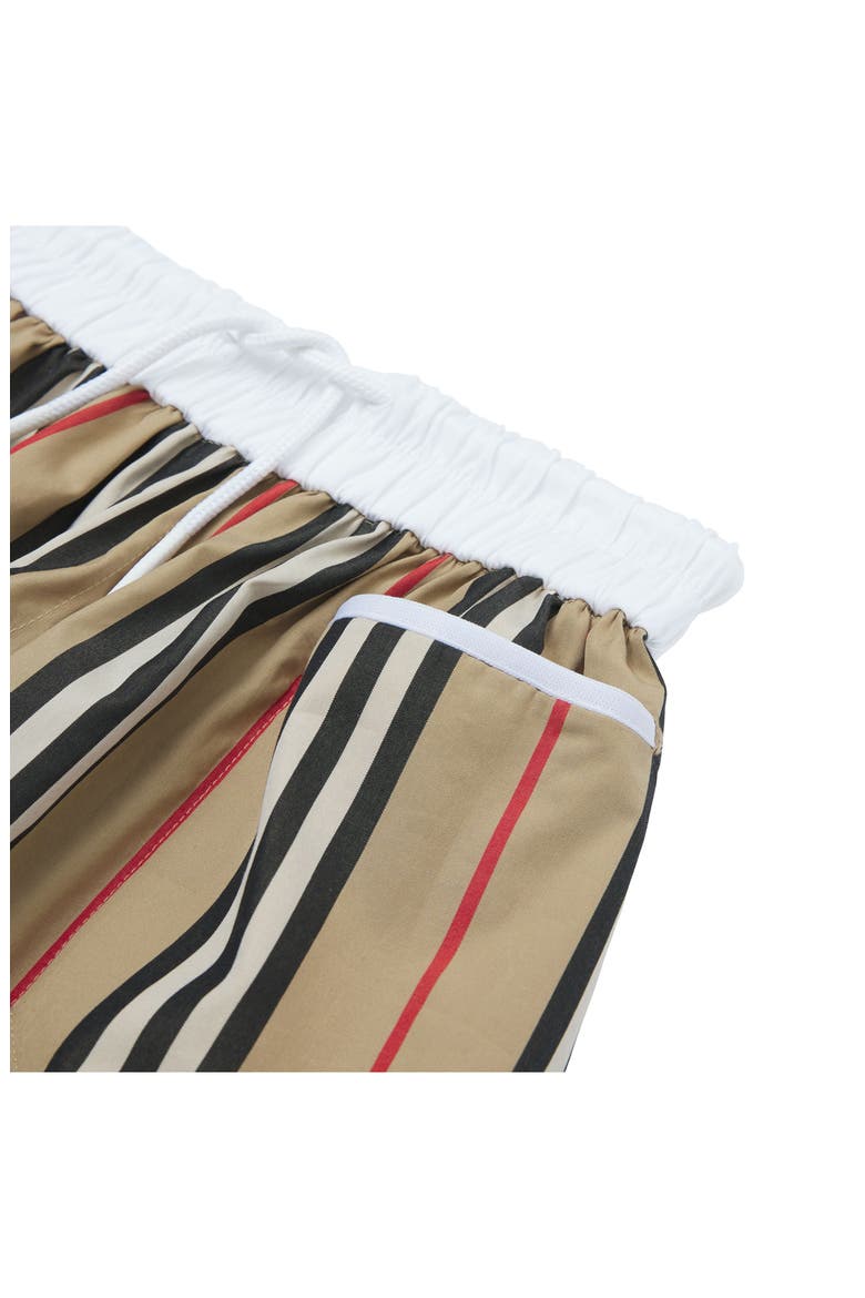 Kids' Sybil Icon Stripe Cotton Shorts, Alternate, color, ARCHIVE BEIGE IP S