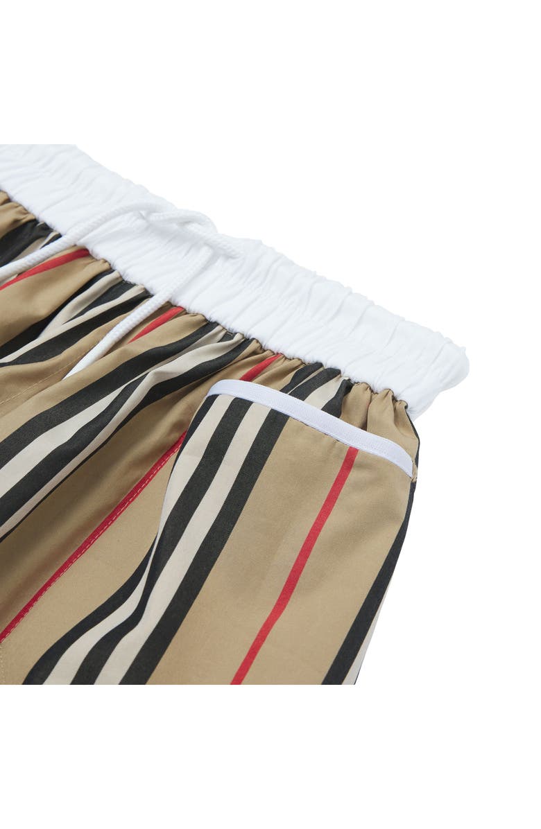 Burberry Kids' Sybil Icon Stripe Cotton Shorts, Alternate, color, 