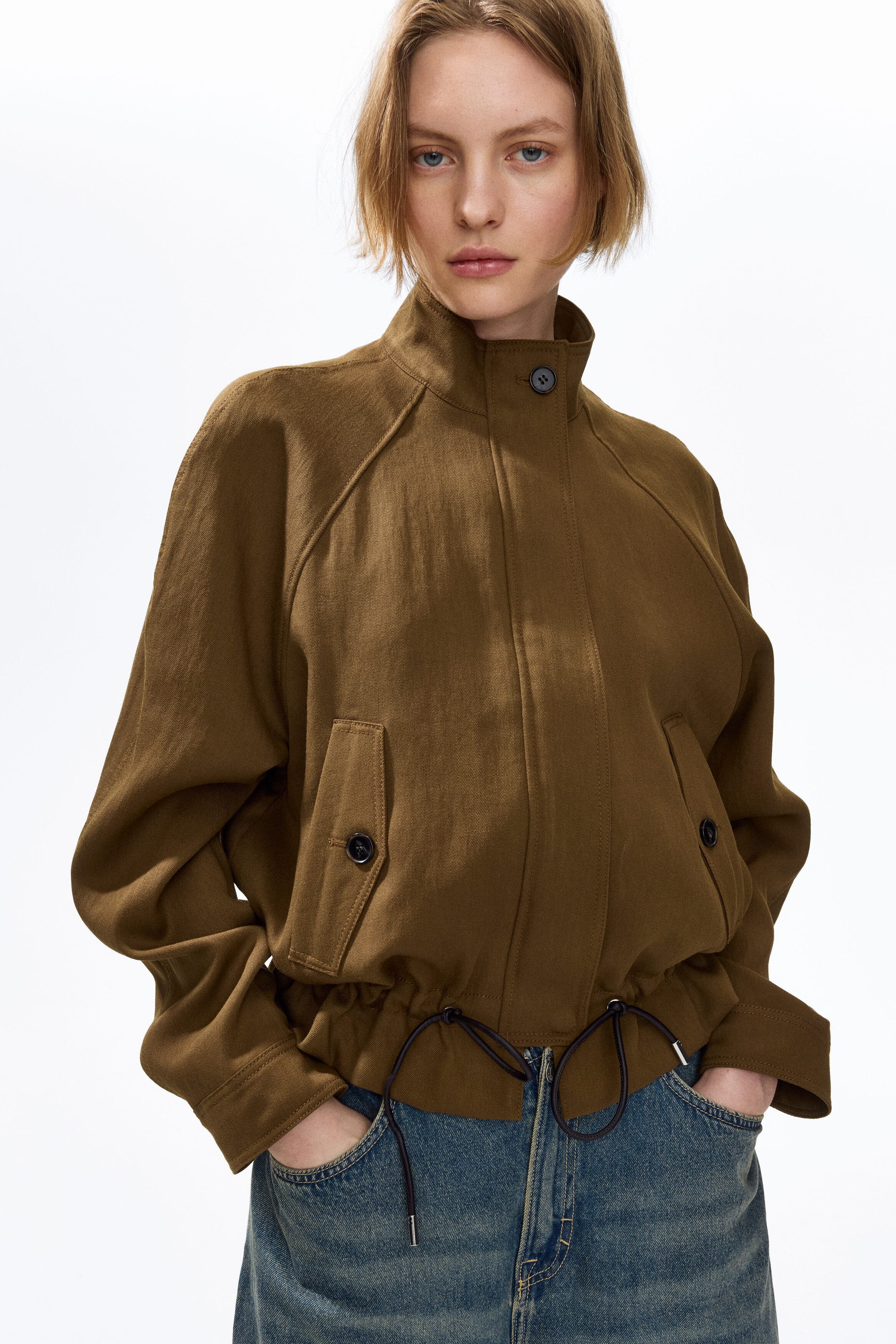 Oversized linen-blend jacket - image 2